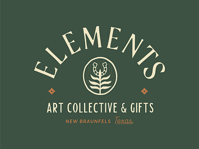 Elements art branding design gifts graphic design horseshoe illustration illustration art leaves logo natural shop texas texture typography vector