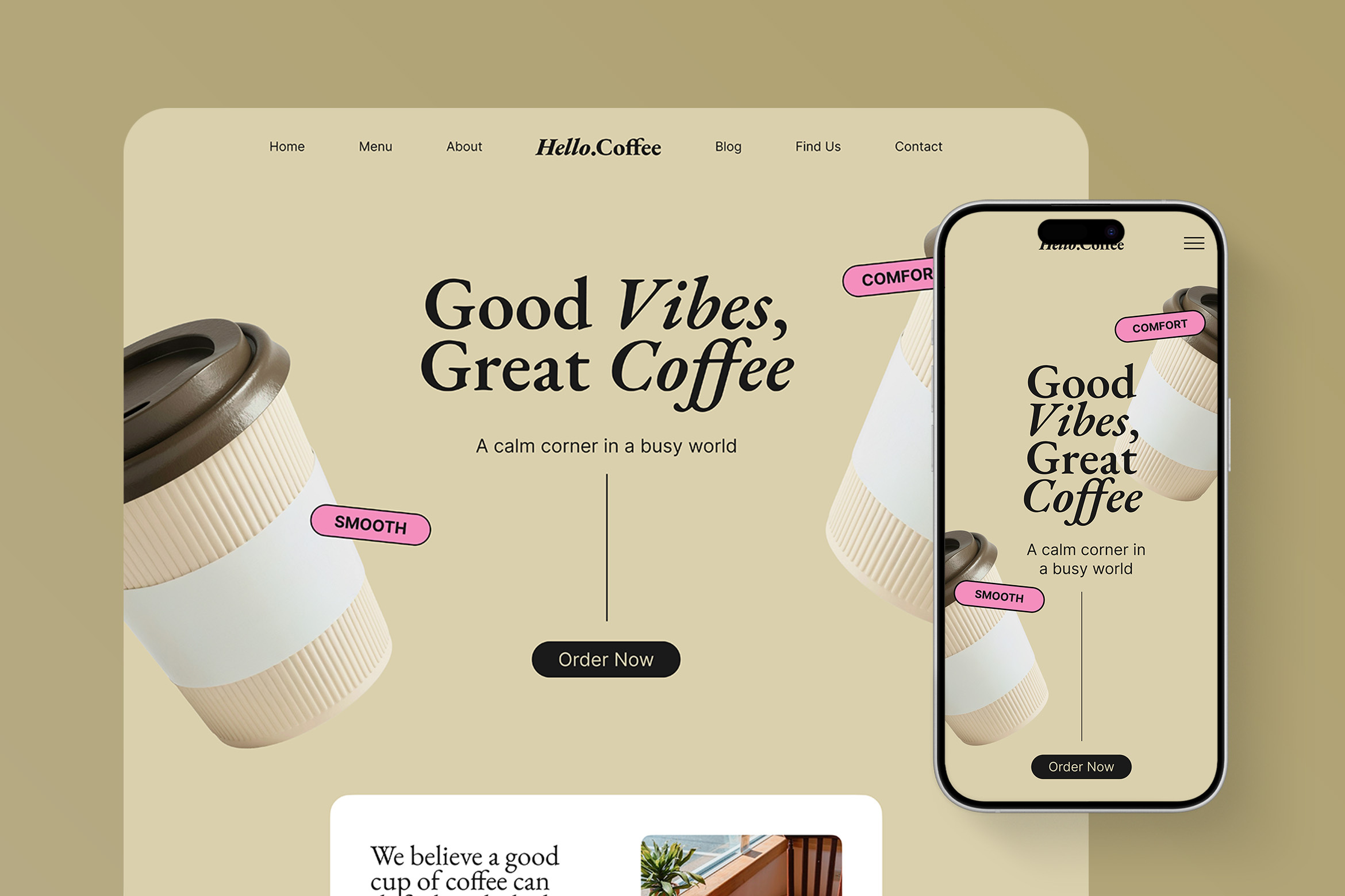 Coffee Shop Landing Page beverage branding coffee coffee shop figma graphic design landing page minimal modern typography ui ui design web design website