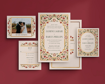 Wedding / Folk Florals country floral folk graphic design illustration invitation design pattern wedding