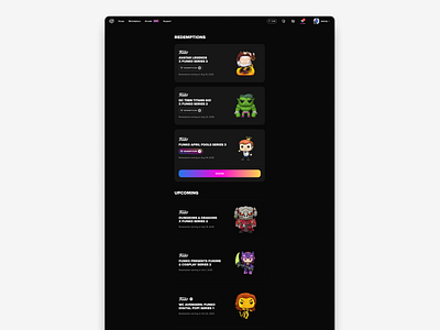 Droppp - Redemption Flow design ecommerce marketplace nft physicals redemption ui ux web