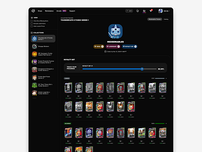 Droppp - Collection Tracker & Catalog catalog design grid marketplace nft tracker ui ux web