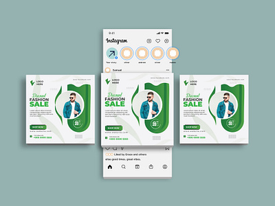 fashion social media post design ads fashion medai minimal post corporate social