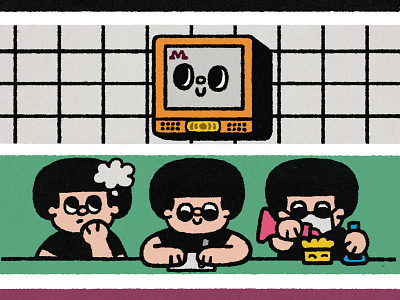 Two Stories for Daniil Shaikhutdinov's Website cartoon chemical comix cute design doodle experiment fun illustration japanese kawaii kawaii art kawaii artist lofi magazine men mini illustration retro stories