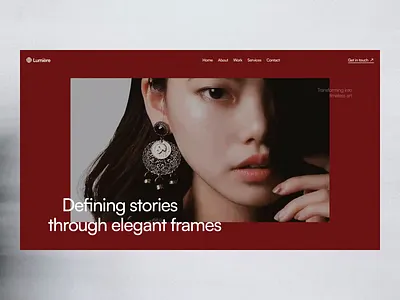 [Animation] Lumière - Photography Studio Website animation creative studio landing editorial elegant landing page lumière luxury design photography photography website portfolio website responsive swiss