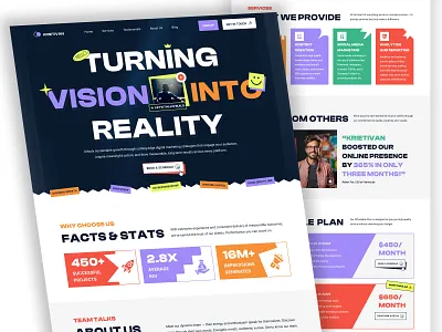 Creative Agency Landing Page agency agency landing page brutalism creative creative agency creativity digital agency landing page out of the box ui ui design ux web design