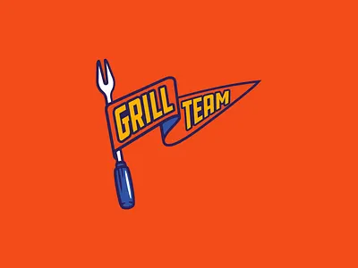 Grill Team 🔥😎 branding design digital art dojo studio illustration logo