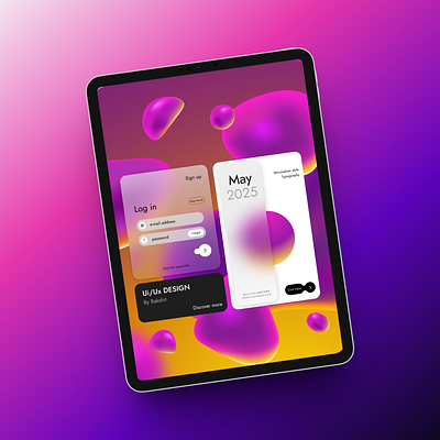 Liquid particles sign up Ui Design! 3d design designer figma graphic design landing page login mobile page screen signup tablet ui ui design ui screen ui ux user interface ux web web design