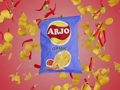 Chips 3D Product Animation Motion Graphic Video Ads 3d 3d product animation advertisement animation branding cgi design graphic design logo motion graphics simulation video editing