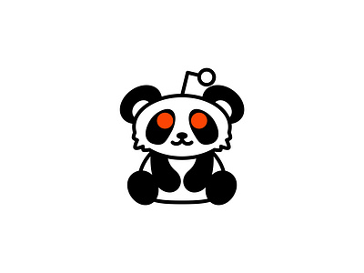 Robot Panda Logo ai brand design brand identity design branding crypto crypto logo custom logo design flat logo illustration logo logo design logo maker mascot character minimal logo modern logo panda panda logo robot vector