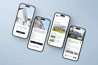 Real Estate Mobile App design designinspiration mobile app mobile uiux mobile user interface rental app ui ui design uiux uiux design web webdesign website design website template