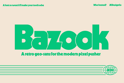 Bazook - A Retro Geo-Sans Font bazook a retro geo sans font bold branding design font modern retro serif vintage