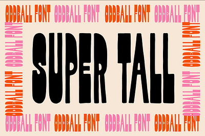 Oddball Super Tall! Hand-lettered! bold branding design font modern retro serif ui vintage