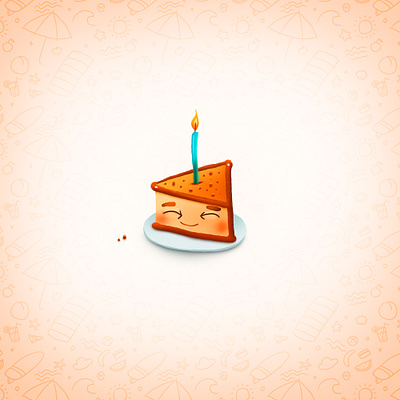 Happy birthday to me! birthday cake celebration gift illustration