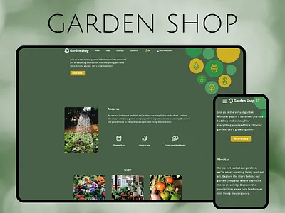 Web Design for a Garden Shop ecommerce figma garden shop garden store online store plant sanctuary plant shop plant store ui ui design ux ux design web design website