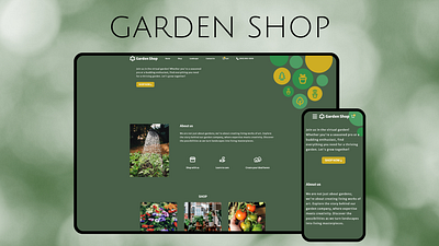Web Design for a Garden Shop ecommerce figma garden shop garden store online store plant sanctuary plant shop plant store ui ui design ux ux design web design website