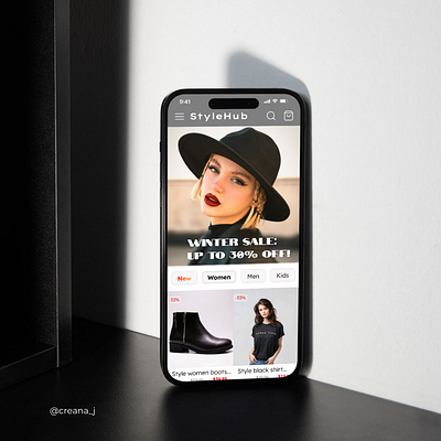 Mobile Design Concept For a Clothing Store app design clean design clean ui clothing store ecommerce mobile app mobile design modern ecommerce modern web online store product page product showcase ui ui design ux web design website concept
