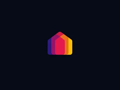 Logo design: House ECM branding colorful design graphic design logo minimal