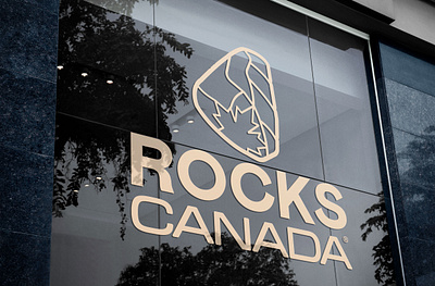 Rocks Canada branding illustration. logo logo design