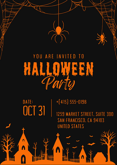Halloween Card Design graphic design illustration typography vector