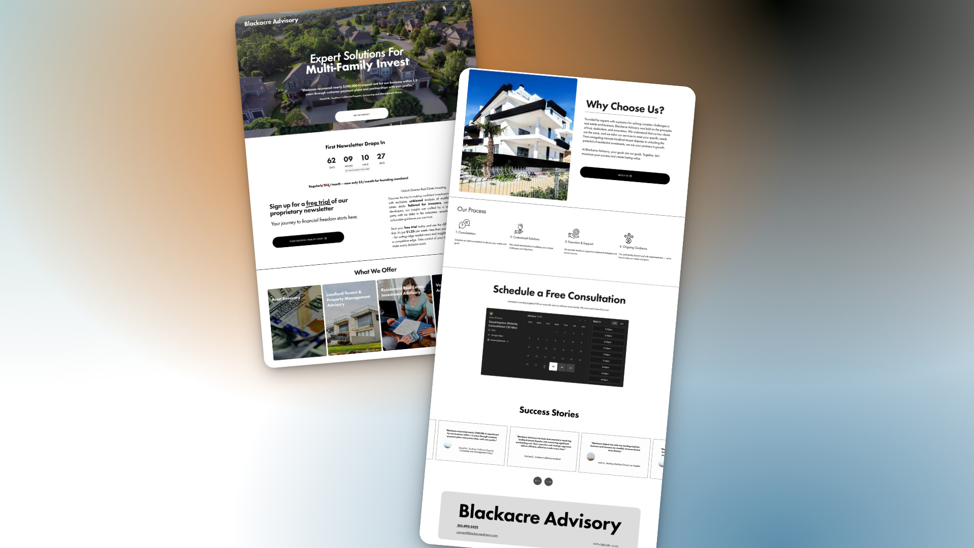 Blackacre Advisory | Squarespace Website Build landing page squarespace squarespace web design web design website design