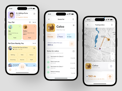 Pet Tag App app app design clean design mobile mobile design pet pet app pet care pet clinic pet tag pet tags pet tracking pets tags tracking ui ui design