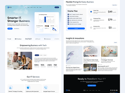 IT Solution Agency Responsive Website | Modern | Scalable UIUX agency design interface service startup ui ux web