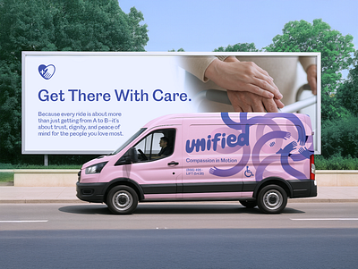 Unified Transit accessible web design ai brand identity brand positioning brand symbolism branding creative concept design graphic design healthcare healthcare mobility healthcare website human first strategy illustration medical logo medical transportation patient transport senior transportation ui website design