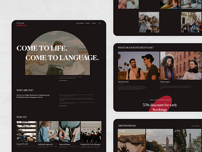 Language School - Landing Redesign education landing page language school school ui web design website