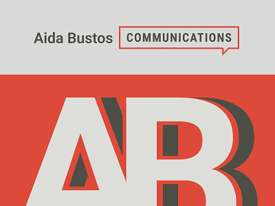 Aida Bustos Media Communications & PR branding communication illustrator logo monogram web design