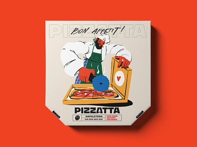 Pizza Packaging Design: Napoletana branding delivery design design studio digital art digital illustration food graphic design identity design illustration illustrator logo marketing packaging packaging design pizza pizza box pizza brand pizzeria restaurant