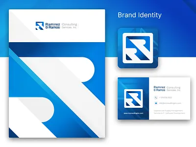 RR Consulting branding graphic design identity landing page logo