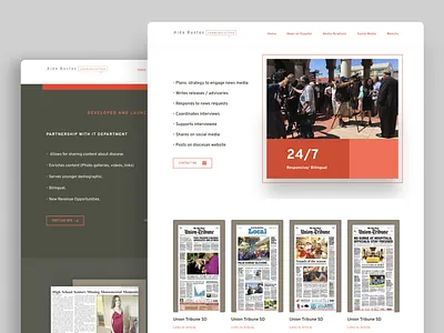 AB - Media Communications & PR branding communications landing page logo pr web