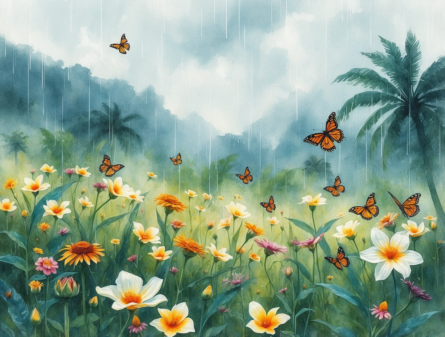 High Quality AI Enhanced Watercolor Illustrations childrens book illustrations landscape illustrations midjourney nature storybook watercolor illustrations watercolor portraits whimsical