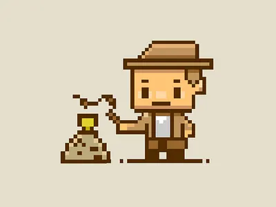 indiana jones pixel art 32 bit 32bit 8 bit 80s movies 8bit classic movies harrison ford harrison ford illustration indiana jones illustrations indiana jones pixel art mascot man illustration perler beads indiana jones pixel people pixel person raiders of the lost ark retro movies