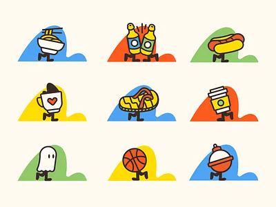 Who's Free? Illustrations activity basketball bbq beach beer cheers coffee drinks fishing food ghost hotdog legs moving outdoors pool sandal sports sun walking