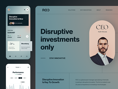 ROC UX/UI design interface product startup ui ux web website