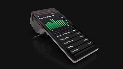 Dashboard Statistics on Sunmi P3H card machine card reader card terminal fintech human experience design interaction design payment payment terminal paytech point of sale pos machine product animation product design sunmi sunmi p3 sunmi p3h sunmi terminal ui design user experience design ux design