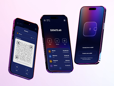 Crypto Wallet Mobile App design ui android android ui app app design app interface app ui design app ui designer application design design ios ios ui iphone mobile mobile app mobile app design mobile ui ui user interface ux