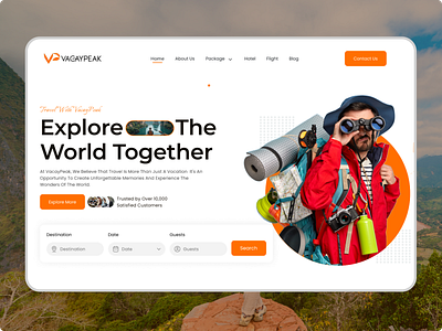 Travel Agency Landing Page Hero creative website landing page landingpage minimal website modern website premium ui tourism website travel travel agency travel booking ui ux web web design website