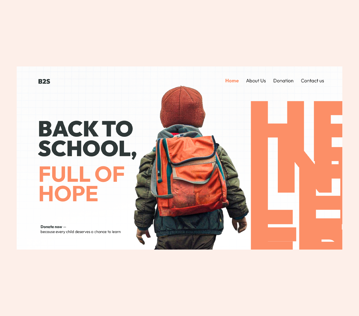 Fundraise Design cleandesign designtrends donation donation website dribbblebestshots education figma figmadesign fundraise fundraiser website landing page madewithfigma school uidesign webdesigninspiration website