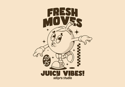 Retro tomato mascot character retro illustration