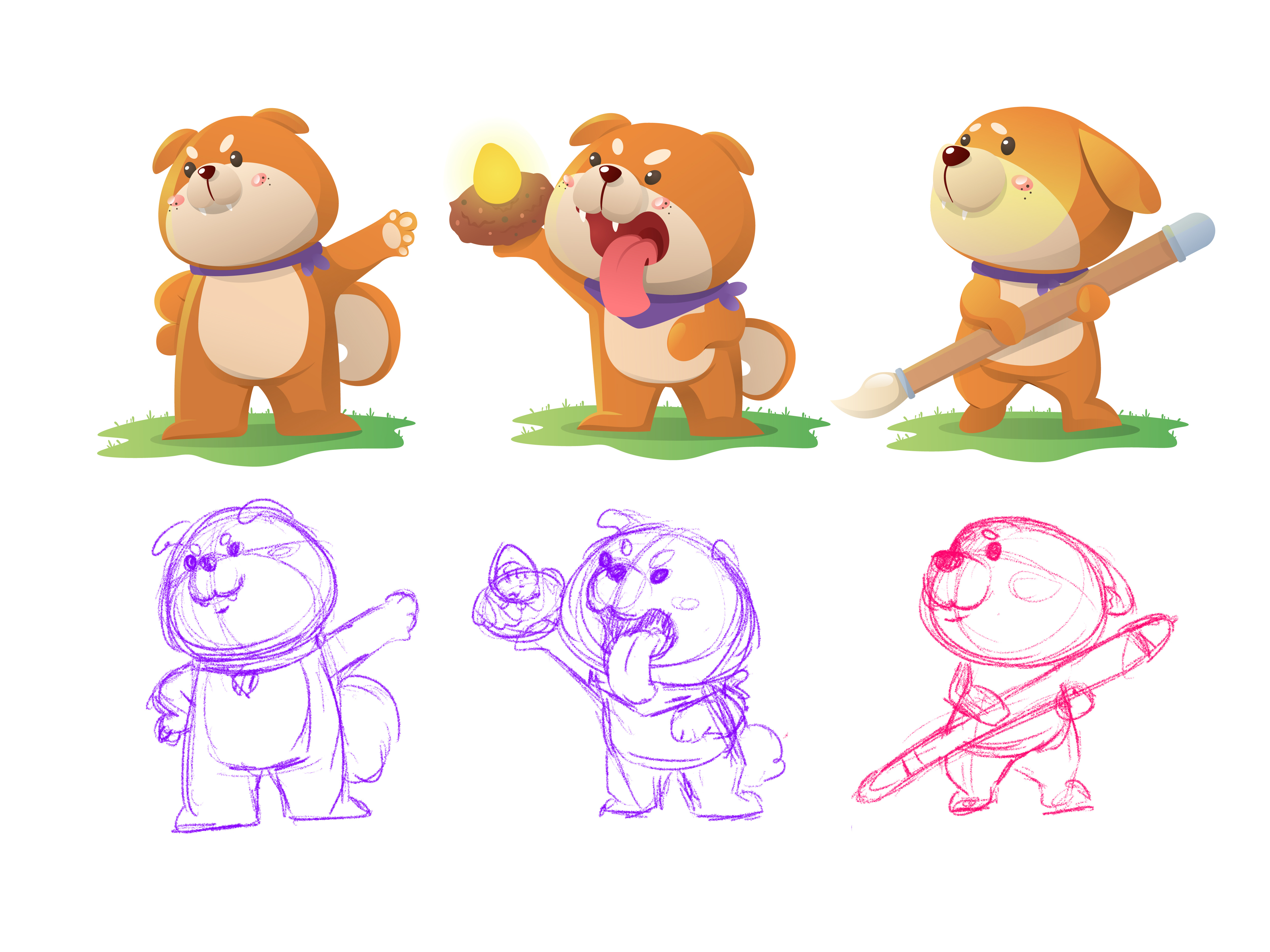 Muzzle & Muscle - Dog Mascot branding design dog drawing graphic design illustration logo magic mascot motion graphics typography ui ux vector