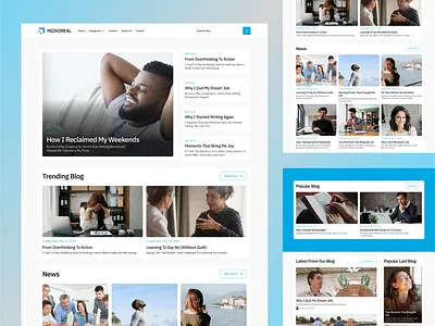 Blog Real Website Design🐡 3d animation blog website branding creative degital desgin dribbble graphic design landing page logo mordan motion graphics ui webside