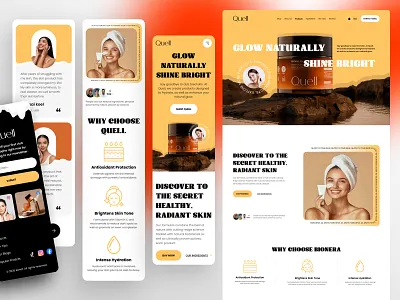 Skincare ecommerce website - Landing Page - Web Desgin dribbble e commerce landing page e commerce website ecommerce health tech healthcare jable landing page landing page design minimal website design packaging design packagingdesign prouduct packaging skincare ui ux designer web design website mockup website ui design