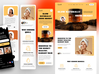 Skincare ecommerce website - Landing Page - Web Desgin dribbble e commerce landing page e commerce website ecommerce health tech healthcare jable landing page landing page design minimal website design packaging design packagingdesign prouduct packaging skincare ui ux designer web design website mockup website ui design