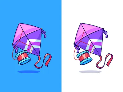 Layangan (kite)🪁 activity branding childhood doodle festival flat fly game hobby icon illustration kite logo outdoor paper sky thread toy wind yarn