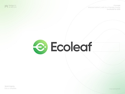 Abstract Letter E, Leaf, Eco-Friendly, Energy Logo branding dynamic eco friendly logo energy logo green energy logo leaf logo letter e logo letter mark logo logo design logo designer logo icon logo mark modern logo renewal energy logo unique