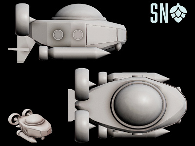 Sierra Nevada Pitch: Subs 3d art concept design industrial ipad ipad pro model modeling nomad sculpt sculpting steampunk sub. submarine vehicle zbrush
