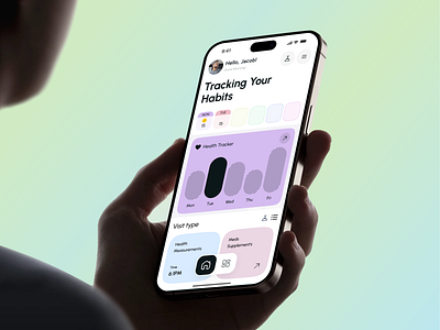 Habit Tracker & Goal Setting Mobile App app design daily habit figma habit goal tracker habit app habit builder habit tracker lifestyle tracker mobile productivity routine app self improvement ui