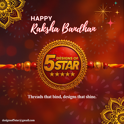 RAKSHA BANDHAN POSTER FOR DESIGNSOF5STAR canvaposter designsof5star festivalposter happyrakhabhandan happyrakhi rakhi rakhiposter rakshabandhan
